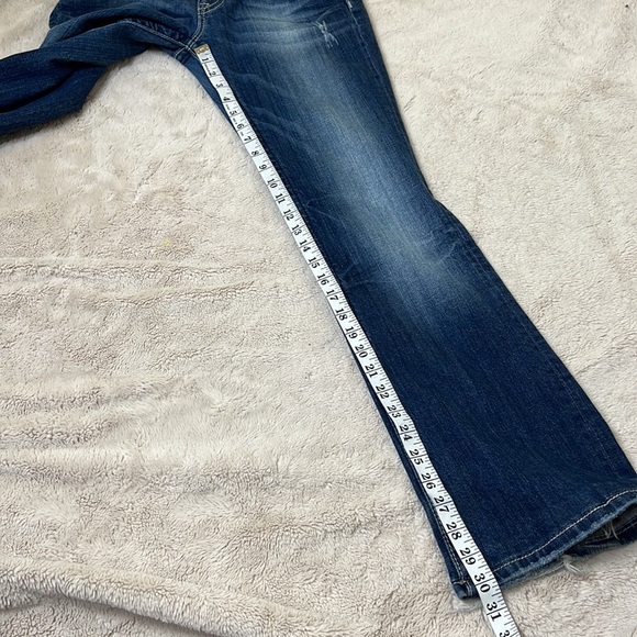 Miss Me Embellished Distressed Boot Cut Blue Jeans - Size 30 - Picture 6 of 16